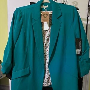 Skies Are Blue Teal Women's Blazer